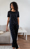 Women summer pajama set Black Hearts shirt + Pants